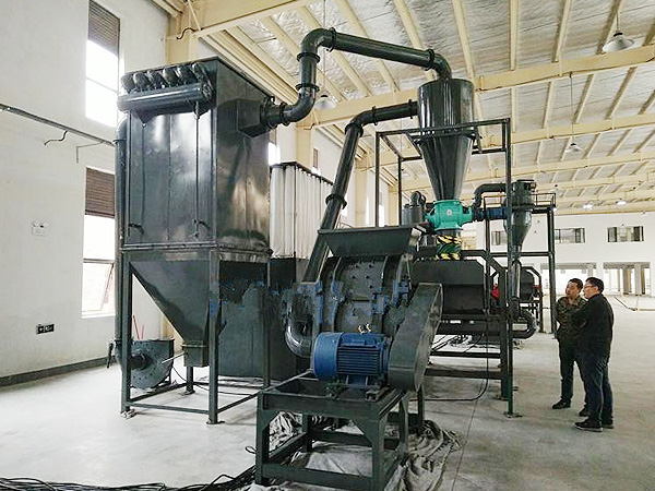 Lithium battery recycling supply line site